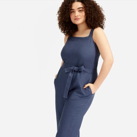 Everlane Linen Square-Neck Jumpsuit nwot - Picture 6 of 6